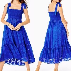 Lily Pulitzer Riveria Smocked Midi Dress